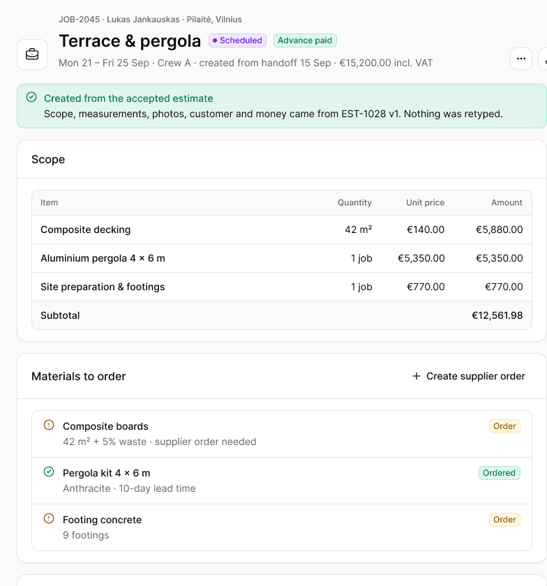 Jobs & orders in Helmar.AI